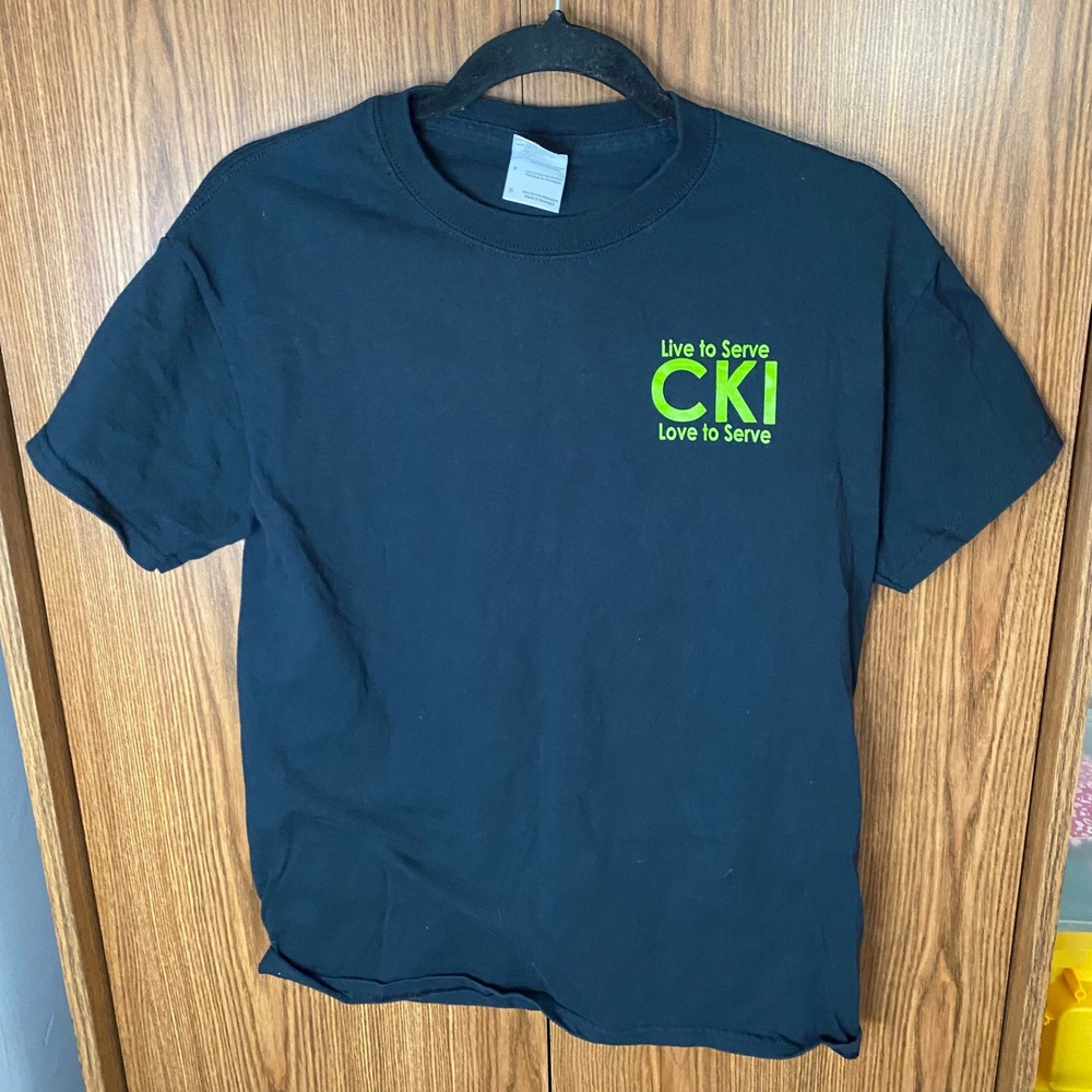 Gildan T-Shirt Mens Small Black Notre Dame Circle K Service Graphic Tee